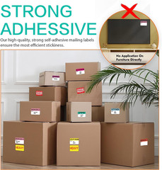 600 Count 3 x 2 Large Home Moving Packing Box Labels for 3-4 Bedroom House with