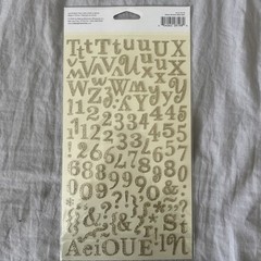 Making Memories Creative Letter Shimmer Alpha Stickers #27898 Gold