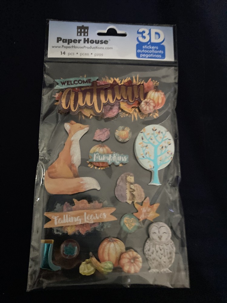 Paper House Production 3D Stickers – WELCOME AUTUMN, 14 pcs
