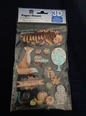 Paper House Production 3D Stickers – WELCOME AUTUMN, 14 pcs