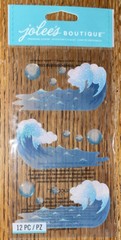 Jolees Vellum Waves Surfing Sun Beach Tropical Island Vacation Scrapbook Sticker