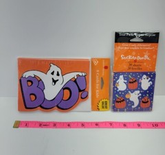 Stickety Doo Da Halloween Stickers and Cards Lot American Greetings Ghosts Boo