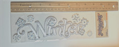 WINTER Embroidered Stickers by Sew What’s? 4-pieces Dimensional Scrapbook Card