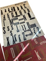 Alphabet Stickers Scrapbook Lot Typewriter Letters Rusty Pickle Vintage Crafts