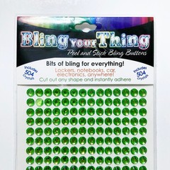 Green Gem Stickers 5mm Scrapbook Embellishments Rhinestone 3D Bling Your Thing