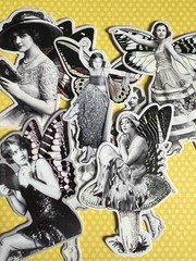 Fairies Pixies Fae Sticker Kit Scrapbooking Junk Journal Kit Planner Collage