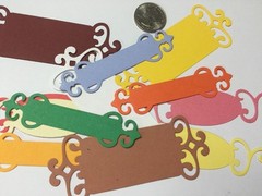 FANCY LABLE TRIO Die-Cuts(6pc)MADE in USA•Journaling•Memories•Scrapbooking •Tags