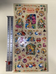 Vintage ALICE IN WONDERLAND Sticker Sheet RARE