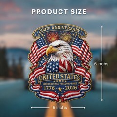 Celebrate America’s 250th Anniversary with 2-Pack Eagle & Flag Vinyl Decals