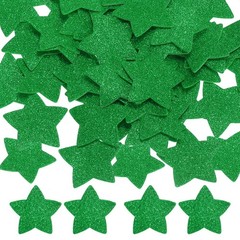 2.2″x2.2″ Star Foam Stickers, 120Pcs EVA Glitters Foam Shape Sticker, Green