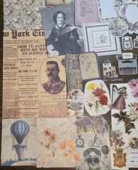Junk Journal Kit Vintage Style Paper Stickers Tags Tickets Images Ephemera Craft