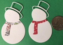 SIMPLE SNOWMAN Die-Cuts(12pc) Christmas•Top Hat•Scarf•Winter •Holiday•Cold•Snow•
