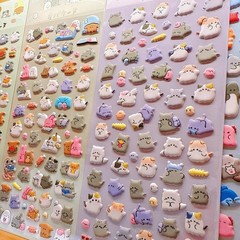 4-Pack Fun 3D Animal EVA Bubble Stickers – Cute Cartoon Embellishments for DIY P