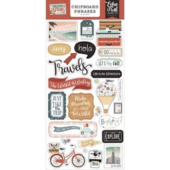 Echo Park Paper 6″ x 13″ Chipboard Words & Phrases – Let’s Take the Trip