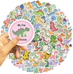 100Pc Kids Cute Dinosaur Stickers Skateboard Water Bottle Phone Waterproof Vinyl