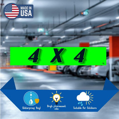Chartreuse Green Vinyl Slogan Stickers – 12-Pack for Car Dealer Windshield Adver
