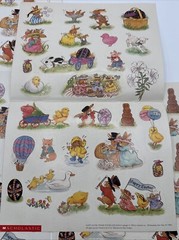 Lot 100s Vintage SCHOLASTIC Happy Easter Stickers NEW 1980s Bunnies, Chicks