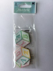 RARE Jolees Boutique pastel Baby Blocks Toys New Arrival Born Scrapbook Sticker