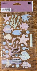 Sticko JOLEES Velum Tropical Fish Starfish Seaweed Sea Ocean Scrapbook STICKERS