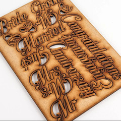 CraftbuddyUS SET OF 42 LASER CUT CELEBRATORY WORDS