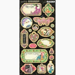 Graphic 45 Fashion Forward Collection Chipboard Chic Fabulous Lovely Smiles Diva