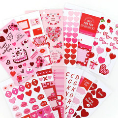 Valentine’s Day Love Hearts Flowers Label Alphabet Recollections Sticker Book