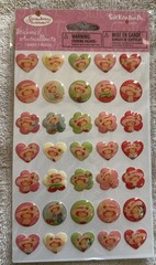 Vintage Stickety Doo Da Epoxy Strawberry Shortcake Stickers 1 Sheet 35 stickers