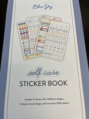 Blue Sky Self-Care Sticker Book, for planners. 12 sheets 1250 stickers. New.
