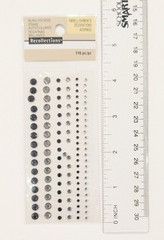 Black & Gray Rhinestones Bling Gems Scrapbooking Stickers By Recollections