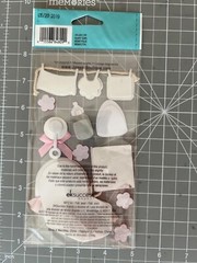 Jolee’s Baby Girl Dimensional Scrapbook Stickers 50-50139 It’s A bassinet, hat