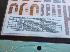 K&Company Brend Walton Jumbo Card-Stock Alphabet sticker kit