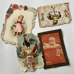 Antique Ephemera Photograph Trade Card Fun Variety Scrap Lot Scrapbooking