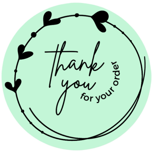 Thank You for Your Order Stickers Labels for Handmade Shopping Small Shop
