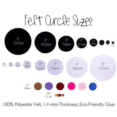 This Season’s Colors Black Felt Circles 1.5″ 48 Count Adhesive Stickers