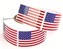 250ct roll American Flags Stickers, USA Theme Decor Independence Day July 4th