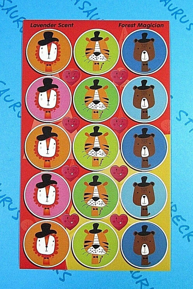 Horiechaly Lavender Scented Scratch & Sniff Animal Magician Stickers