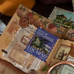 160 Pcs Aesthetic World Travel Stamp Stickers, Vintage Postage Decals with Si…