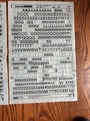 Letraset Lettering 10 x 15 Sheet 36pt/42pt Helvetica Light & 36pt/42pt Medium