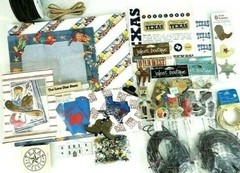 Scrapbooking Texas Paper Leather Cord Stickers Stamps Tags Brads All New