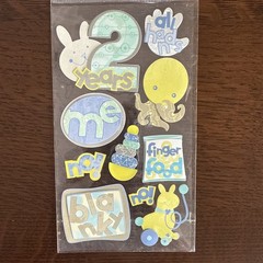 STICKO 2 YEARS OLD Blanky Toys Play Finger Food Toddler Stickers scrapbook