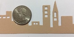 CITYSCAPE BORDER Die-Cuts(3pc) Approx.1-3/4″x 12″Town•Metropolitan •Skyline•USA•