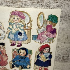 Vintage 1990 AGC, Inc Assorted Dolls Stickers 9 Counts Brand New No Packaging