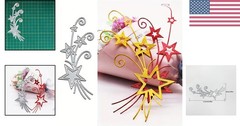 DIY Album Decor Star Ribbon – Art Deco Cutting Dies for Crafting 5.6×12.7cm
