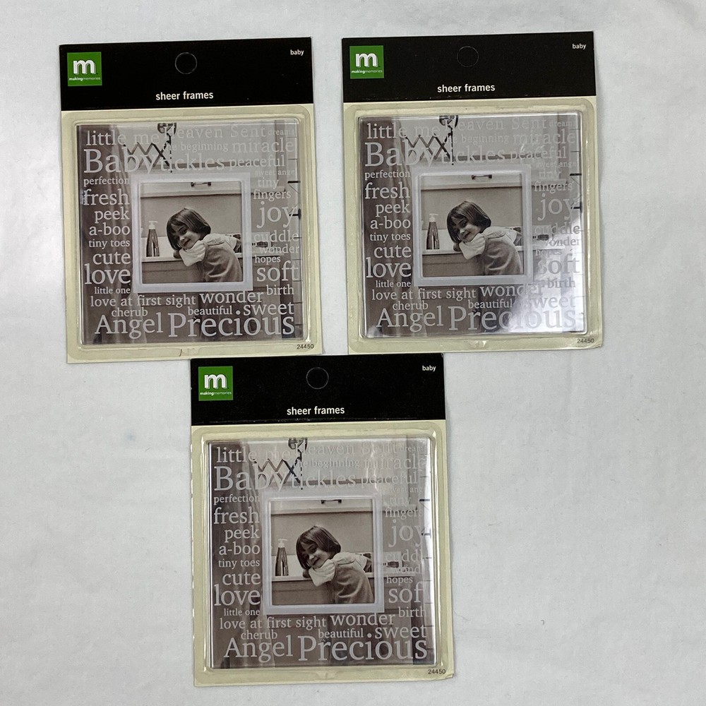 Making Memories Sheer Baby Frames NIP ~ set 3