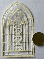 INTRICATE WINDOW/DOORWAY Die-Cuts(3pc)Antique•Key•Front door•House •Stain Glass•
