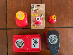 Mickey Mouse Icon Head & Silhouette Paper Punch LOT Scrapbooking