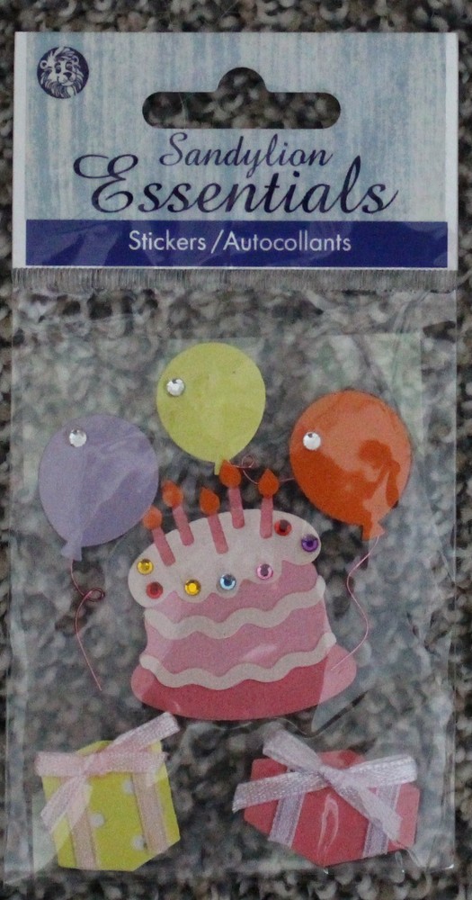 New Sandylion scrapbook stickers BIRTHDAY balloons cake presents gifts
