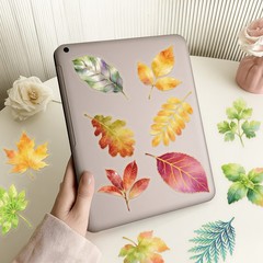 50 Pcs Gold Foil Leaf Stickers PET Transparent Waterproof Decals for Journal Pho