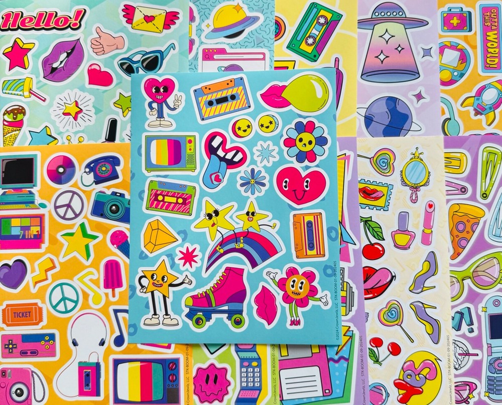 Vintage Retro Aesthetic Stickers NOSTALGIC Good Vibes y2k 90s 80s – 15pk bundle