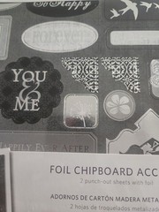 Best Occasions Foil Chipboard Accents Scrapbook 2 Punch Outs Sheets